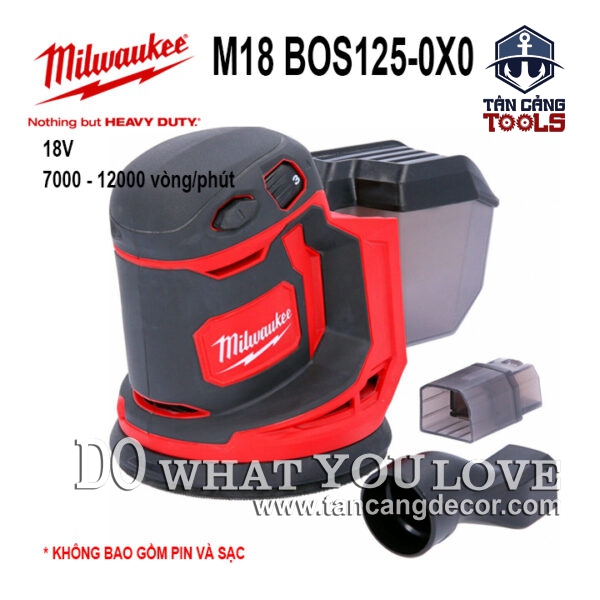 Máy Chà Nhám Tròn Dùng Pin Milwaukee M18 BOS125 - 0X0 ( Thân Máy )