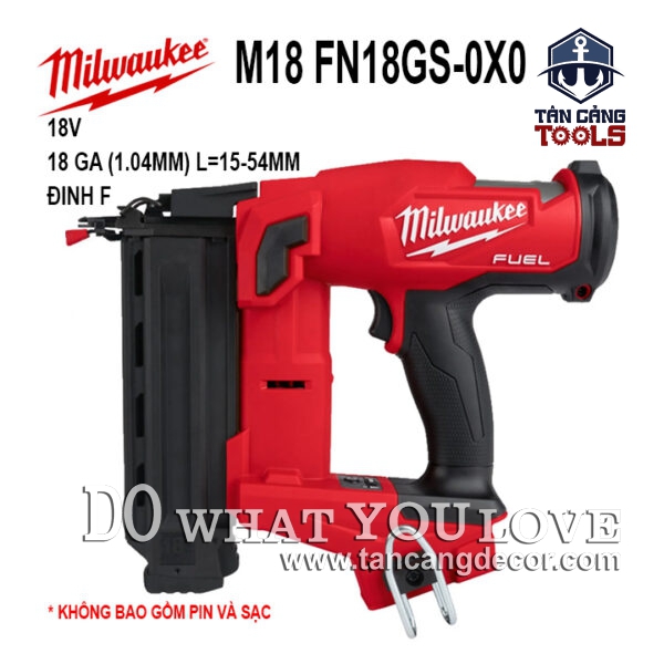 Súng Bắn Đinh F Dùng Pin Milwaukee M18 FN18GS - 0X0 ( Thân Máy )
