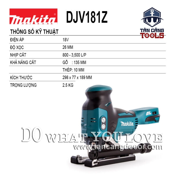 Alternative view of Máy Cưa Lọng Dùng Pin Có 6 Cấp Điều Tốc Makita DJV181Z ( Thân Máy )