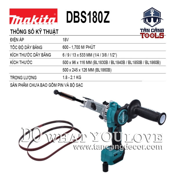 Alternative view of Máy Chà Nhám Băng 9 x 533 Mm Dùng Pin Makita 18V DBS180Z ( Thân Máy )