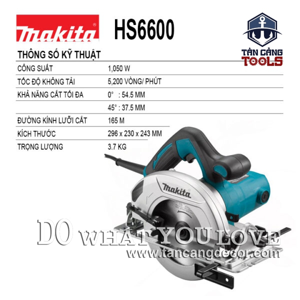 Alternative view of Máy Cưa Đĩa 165mm Makita HS6600 1050W
