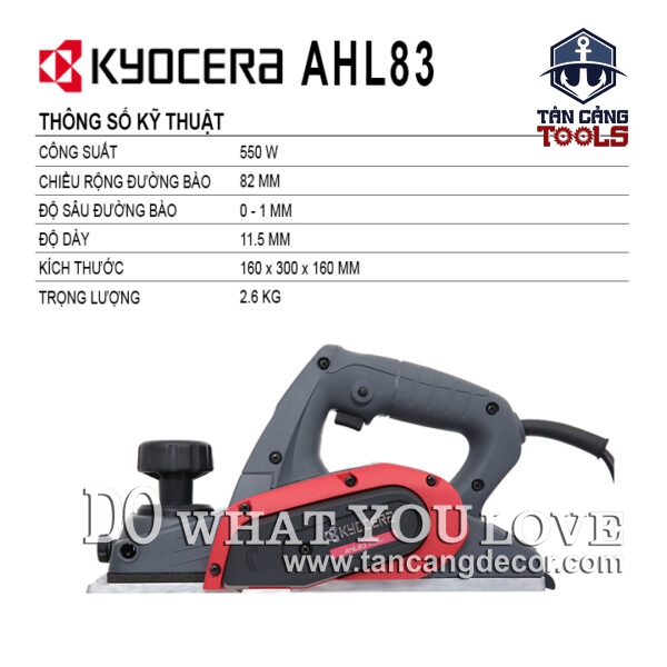 Alternative view of Máy Bào Gỗ Cầm Tay Kyocera AHL83 550W