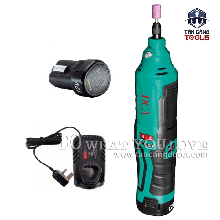 Combo Máy Mài Khuôn Dùng Pin 12V DCA ADSJ10EK ( Thân Máy, 2 Pin 1.5Ah, Sạc ) - Ảnh 3