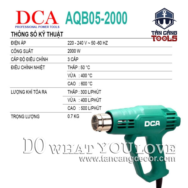 Alternative view of Máy Thổi Nhiệt 3 Cấp Độ DCA AQB05-2000 2000W