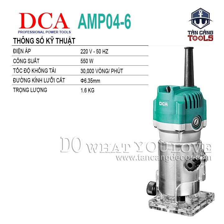 Máy Phay DCA AMP04-6 Cốt 6.35 mm 550W - Ảnh 2