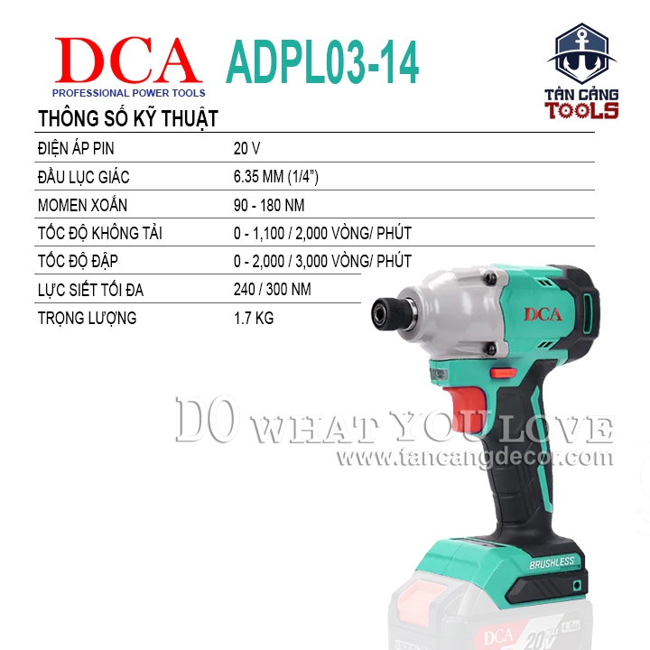 Máy Vặn Vít Dùng Pin DCA 20V ADPL03-14Z ( Thân Máy ) - Ảnh 2