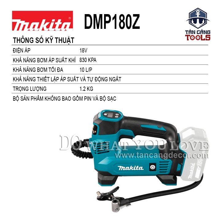 Máy Bơm Hơi Dùng Pin 18V Makita DMP180Z ( Thân Máy ) - Ảnh 2