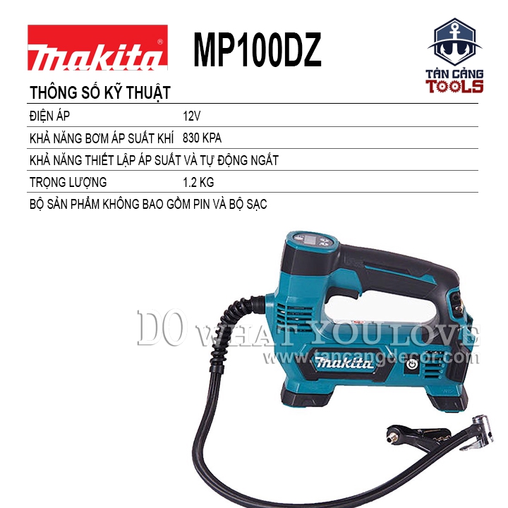 Máy Bơm Hơi Dùng Pin 12V Makita MP100DZ ( Thân Máy ) - Ảnh 2