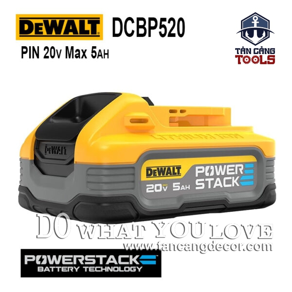 Pin PowerStack 20V 5.0Ah DeWalt DCBP520