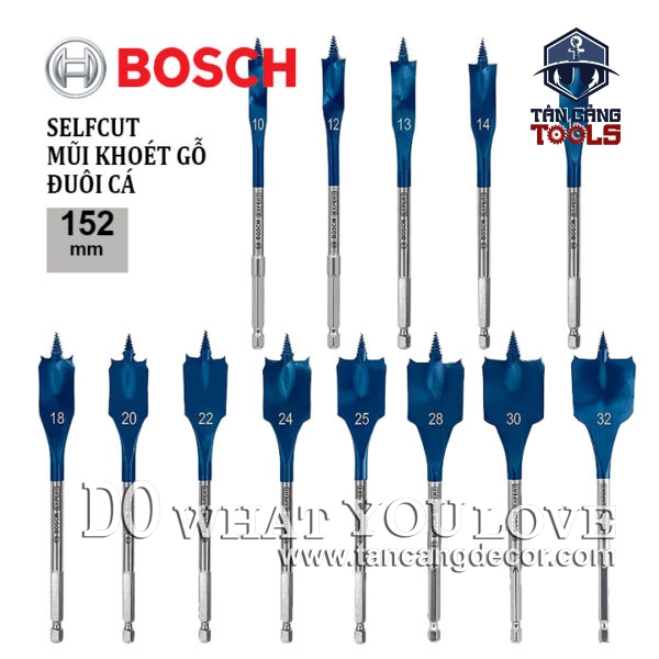 Mũi Khoét Đuôi Cá Bosch SELFCUT (nhiều kích thước)