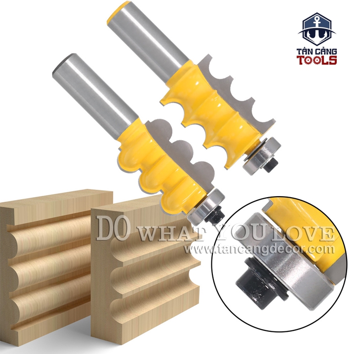 Mũi Router Đánh Phào Chỉ Lồi 3 Rãnh R.4.76 Cốt 12.7 mm - Ảnh 4