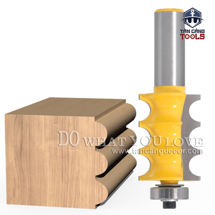 Mũi Router Đánh Phào Chỉ Lồi 3 Rãnh R.4.76 Cốt 12.7 mm - Ảnh 7