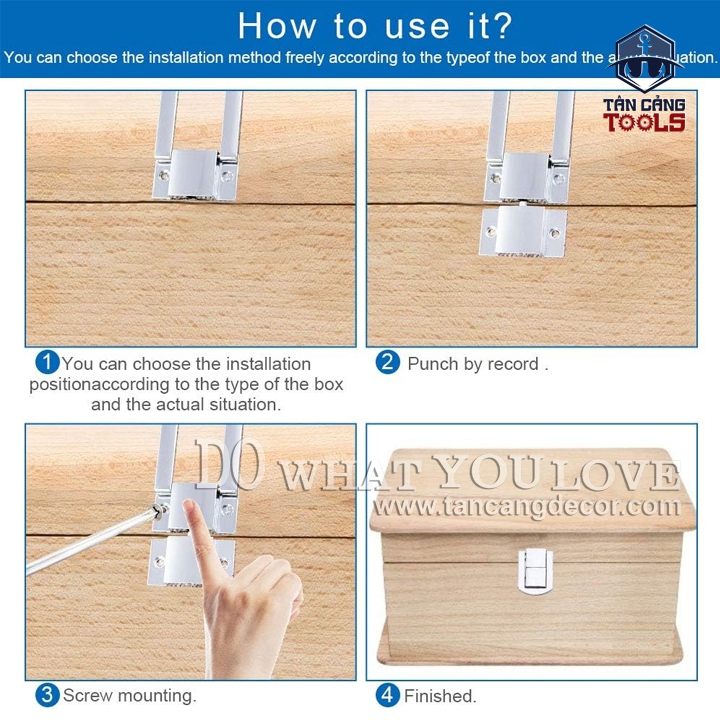 Khóa Hộp 40 Thép - KT: 3.2 x 4.3 cm - Ảnh 9