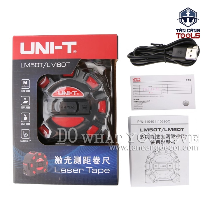 Thước Cuộn 5 Mét Kết Hợp Đo Khoảng Cách Điện Tử 50 Mét UNI-T LM50T ( Nhiều Tính Năng ) - Ảnh 6