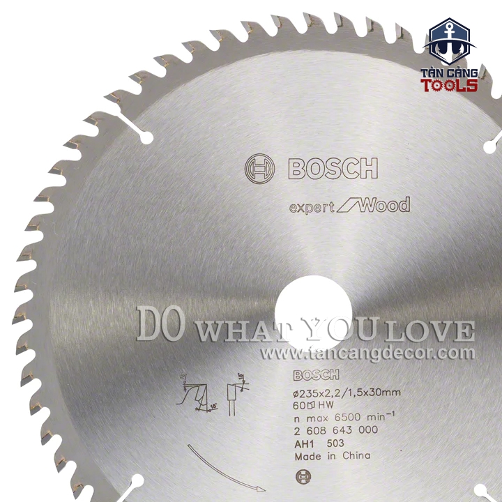 Lưỡi Cưa Gỗ Hợp Kim 235 x 30 mm x 60T Bosch 2608643000 - Ảnh 3