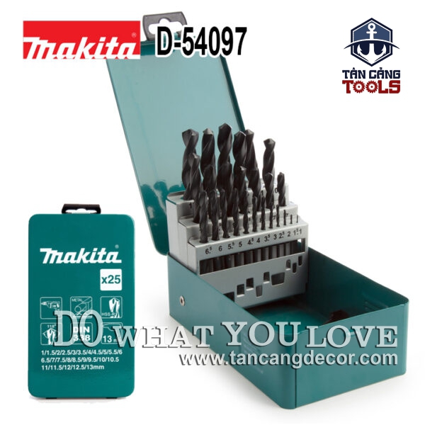 Bộ Mũi Khoan Kim Loại HSS-R 25 Chi Tiết Makita D-54097