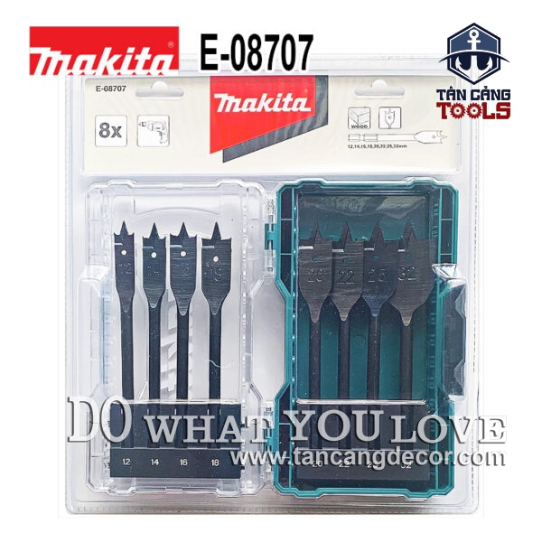 Bộ 8 Mũi Khoét Đuôi Cá Makita E-08707