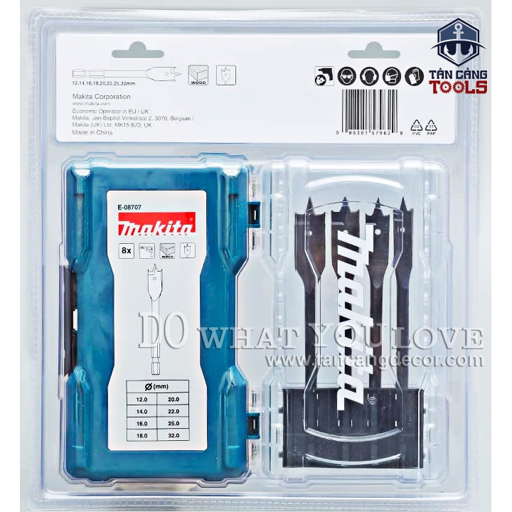 Bộ 8 Mũi Khoét Đuôi Cá Makita E-08707 - Ảnh 5