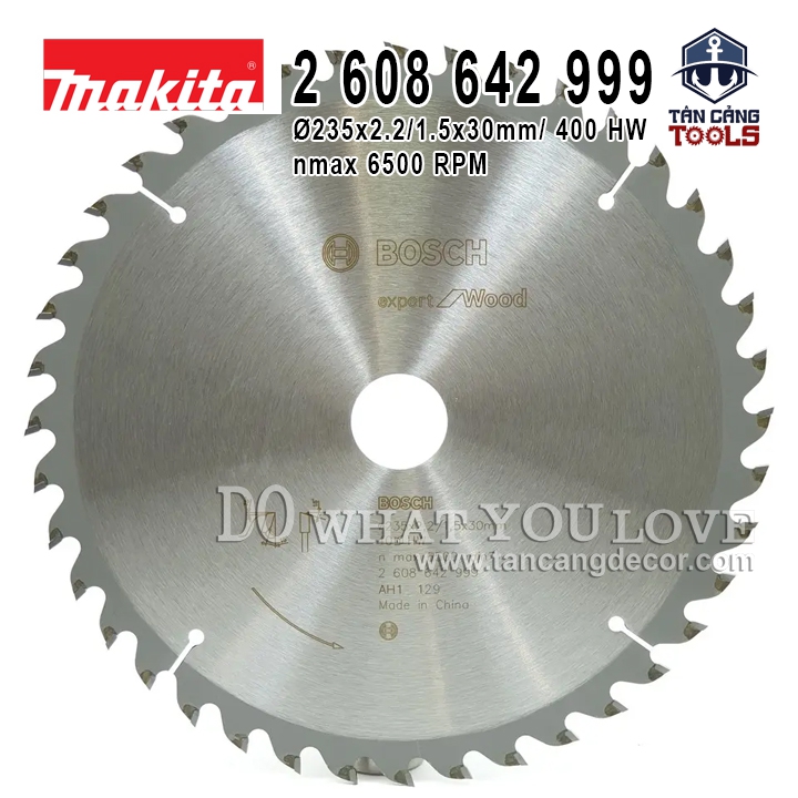 Lưỡi Cưa Gỗ Hợp Kim 235 x 30 mm x 40T Bosch 2608642999
