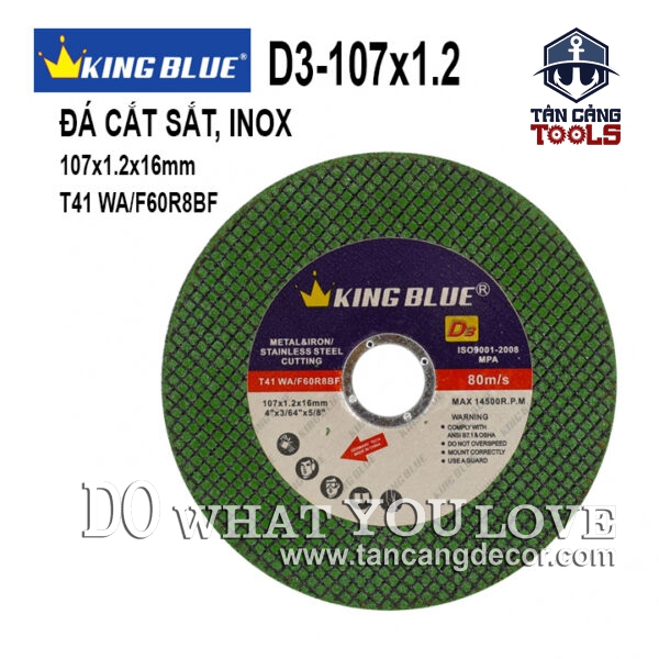 Combo 5 Viên Đá Cắt Sắt, Inox 107 mm KingBlue D3-107x1.2