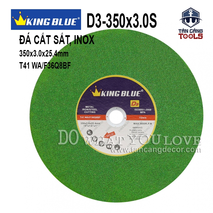 Đá Cắt Sắt, Inox 350 mm KingBlue D3-350x3.0S