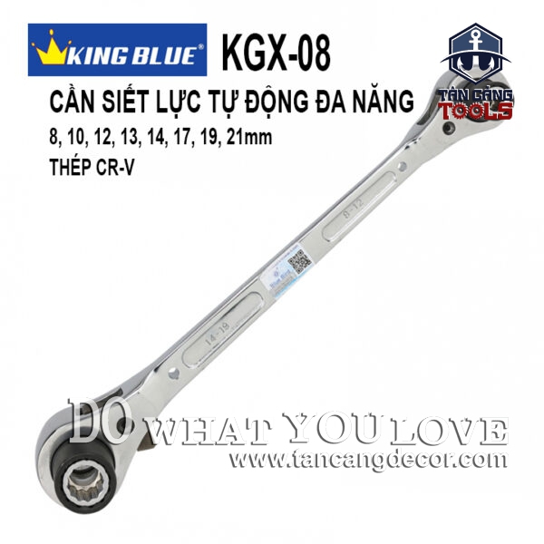 Cần Siết Tự Động Đa Năng 8 Trong 1 Kingblue KGX-08 ( 8, 10, 12, 13, 14, 17, 19, 21 mm )