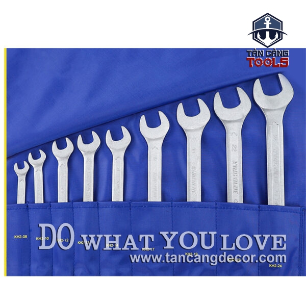 Alternative view of Bộ Cờ Lê 1 Đầu Khóa 1 Đầu Miệng Vòng 9 Chi Tiết KingBlue KH2-B9 ( 8, 10, 12, 13, 14, 17, 19, 22, 24 mm )