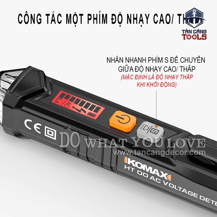 Bút Thử Điện Không Chạm Điện Tử 12V Đến 1000V Komax KMS-1 ( Phân Biệt Dây Nóng, Dây Nguội ) - Ảnh 4