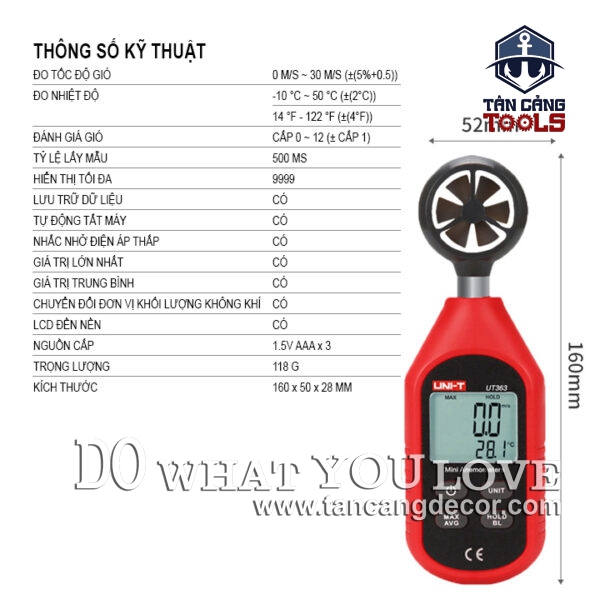 Alternative view of Máy Đo Vận Tốc Gió Điện Tử UNI-T UT363