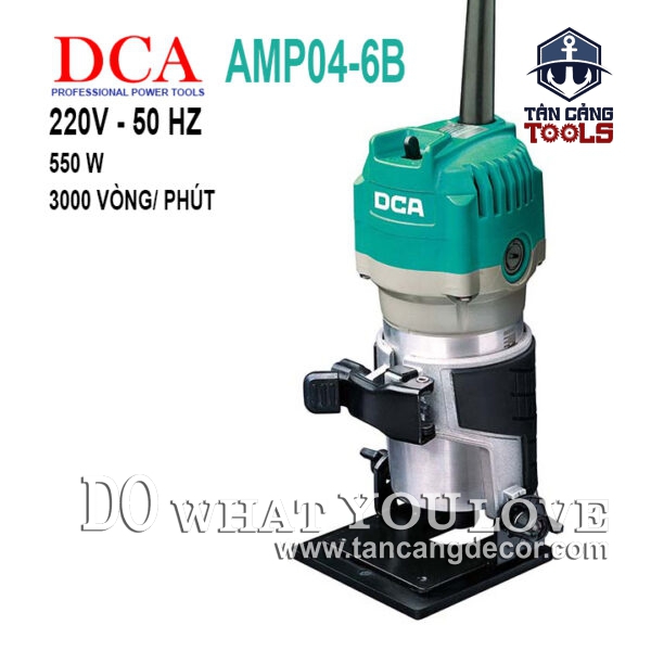 Máy Phay DCA AMP04-6B Cốt 6.35 mm 550W ( Cử Nghiêng )
