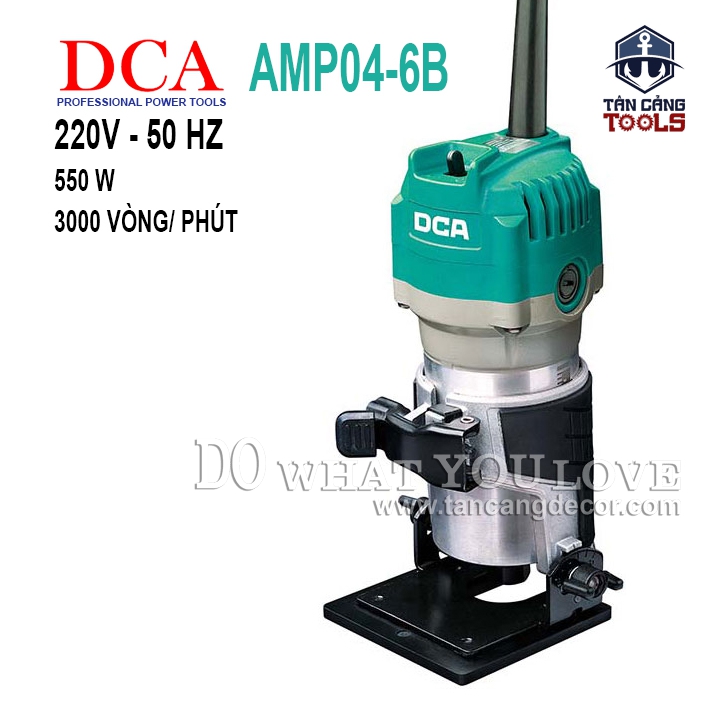 Máy Phay DCA AMP04-6B Cốt 6.35 mm 550W ( Cử Nghiêng )