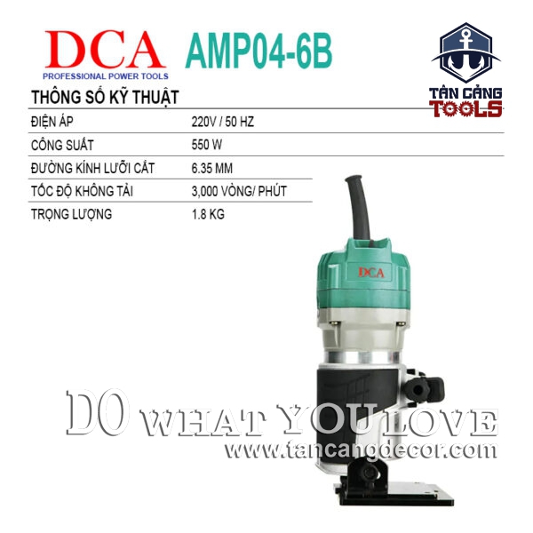 Alternative view of Máy Phay DCA AMP04-6B Cốt 6.35 mm 550W ( Cử Nghiêng )
