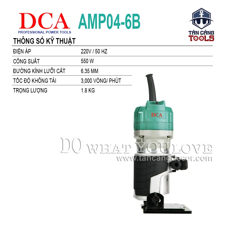 Máy Phay DCA AMP04-6B Cốt 6.35 mm 550W ( Cử Nghiêng ) - Ảnh 2