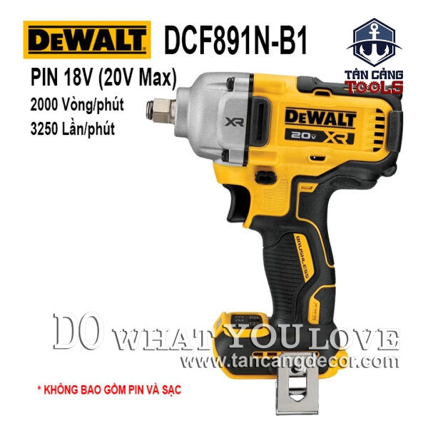 Máy Siết Bu Lông Dùng Pin DeWalt 18V DCF891N 1/2 Inches Đầu Phe ( Thân Máy )