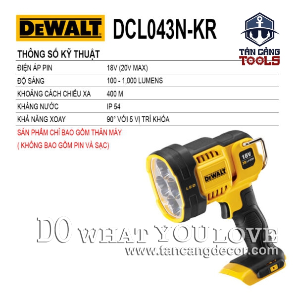 Alternative view of Đèn Pin Dùng Pin 20V Dewalt DCL043N ( Thân Máy )