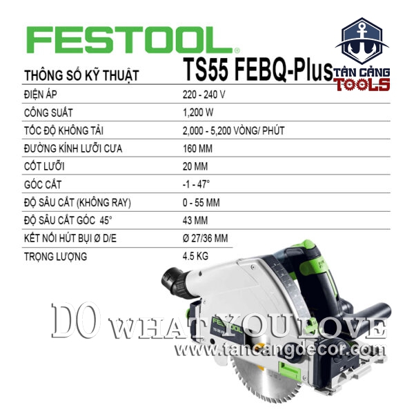 Alternative view of Máy Cưa Đĩa 165mm Festool TS55 FEBQ-Plus ( TrackSaw )