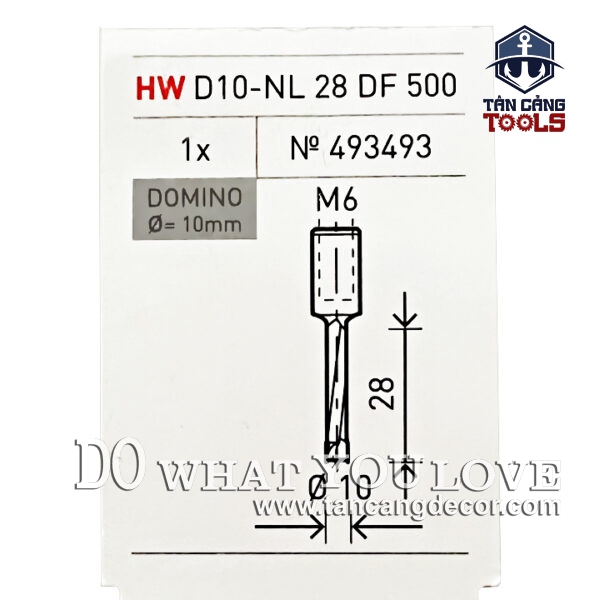 Alternative view of Mũi Đục Mộng 10 mm Festool 493493 ( Dành Cho DF500 )