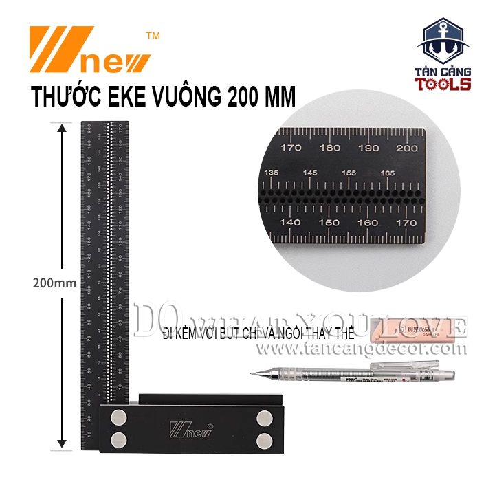 Thước Eke Vuông 20 cm Wnew