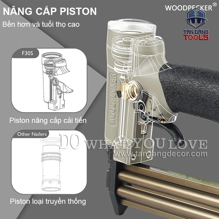 Súng Bắn Đinh Dùng Hơi F30 Woodpecker 21S30F ( Liên Thanh ) - Ảnh 5