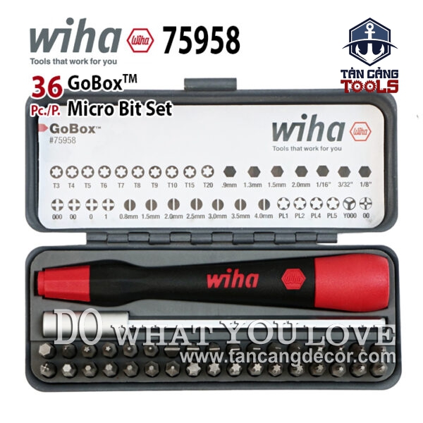 Bộ Đầu Bắt Vít Điện Tử Đa Năng 36 Chi Tiết Wiha 75958