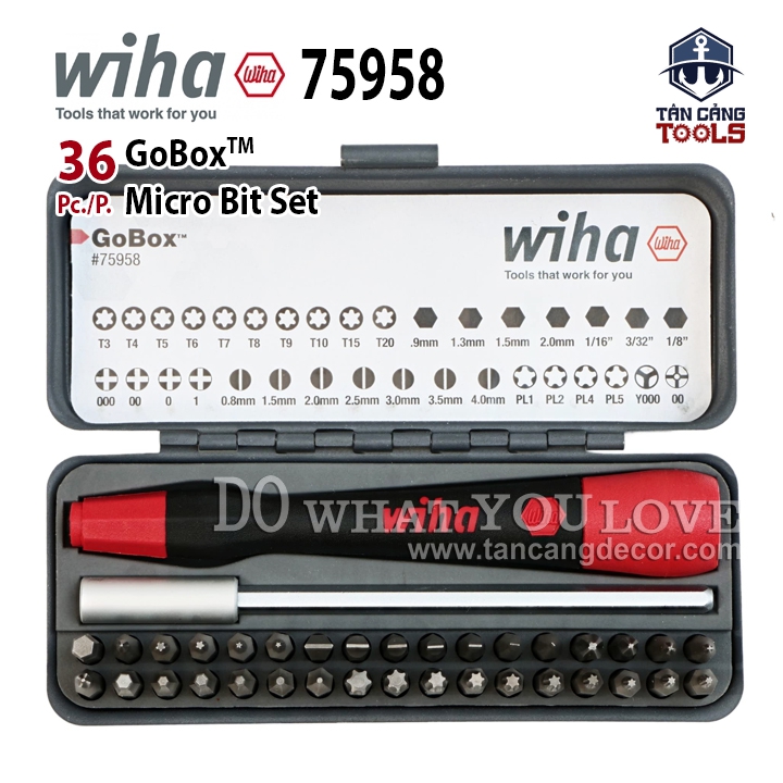 Bộ Đầu Bắt Vít Điện Tử Đa Năng 36 Chi Tiết Wiha 75958