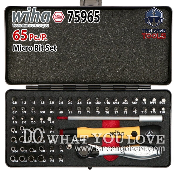 Bộ Đầu Bắt Vít Điện Tử Đa Năng 65 Chi Tiết Wiha 75965