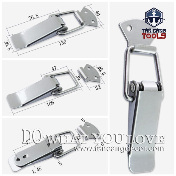 Alternative view of Khóa gài Inox 201 Loại Trơn Size XL 103mm