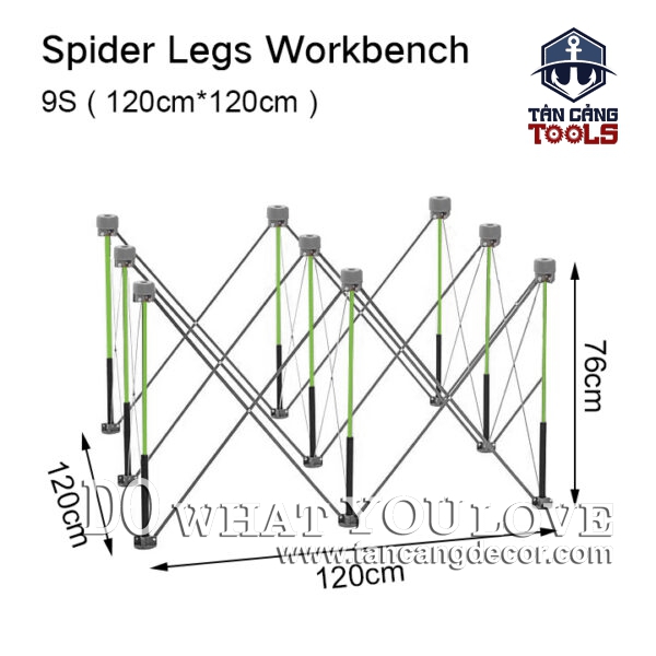 Alternative view of Chân Bàn Thao Tác Di Động - Chân Nhện Xếp Gọn Byrne Tool