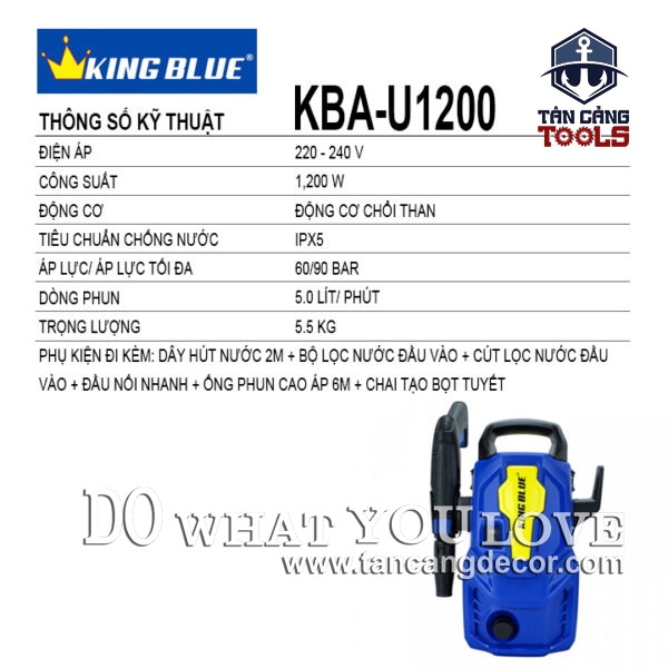 Alternative view of Máy Xịt Rửa Xe Cao Áp Kingblue KBA-U1200 1200W