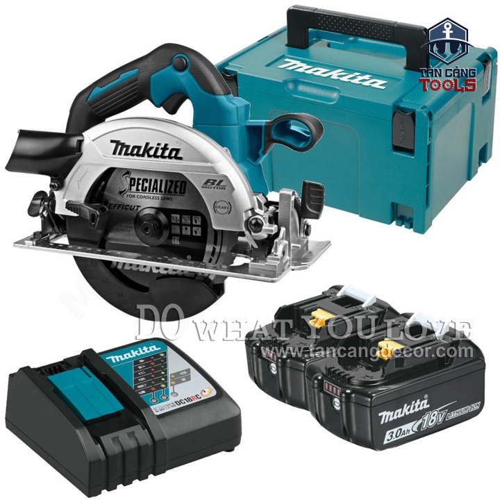 Combo Máy Cưa Đĩa 165mm Dùng Pin 18V Makita DHS600RFJ ( Thân Máy, 2 Pin 3.0Ah, Sạc Nhanh, Thùng ) - Ảnh 3