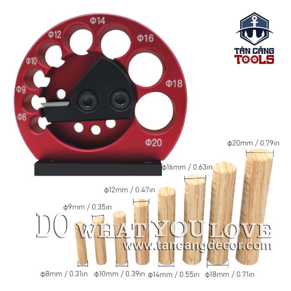 Bộ Dụng Cụ Chuốt Gỗ Tròn 8/9/10/12/14/16/18/20 mm ( Mẫu Tròn )