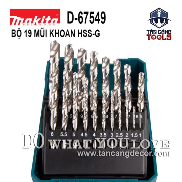 Bộ Mũi Khoan Kim Loại HSS-G 19 Chi Tiết Makita B-67549