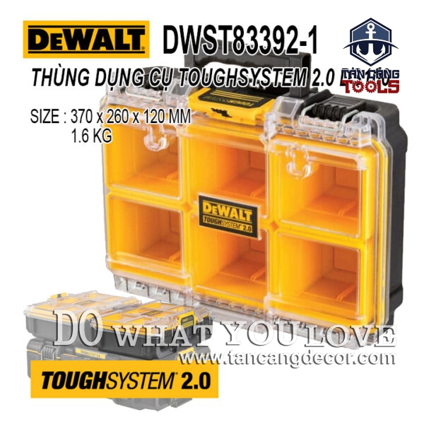 Hộp Đựng Dụng Cụ DeWalt DWST83392-1 ToughSystem 2.0 Chuẩn IP65