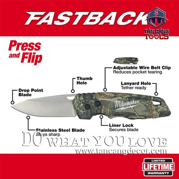 Alternative view of Dao Gấp Camo FASTBACK Milwaukee 48-22-1524